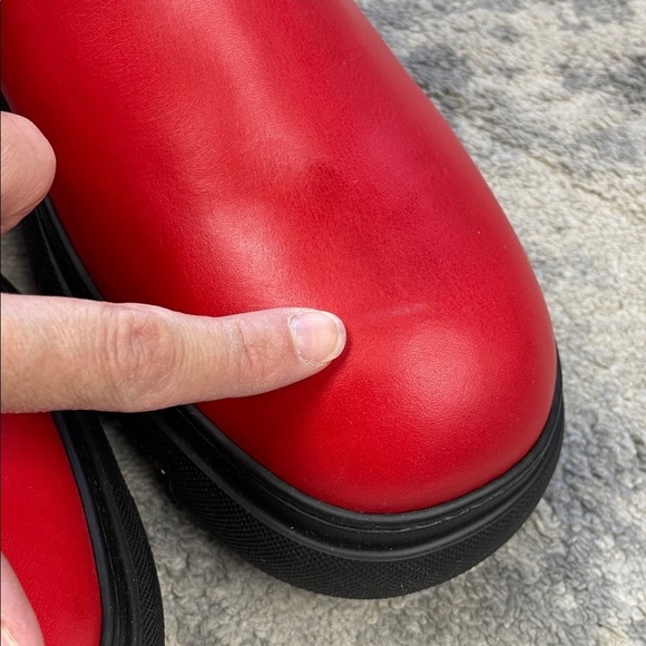 NIB Burberry Leather Creeper Chelsea Boots Red Chunky Sz 42.5 main image 16